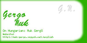 gergo muk business card