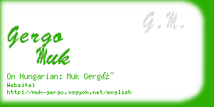 gergo muk business card